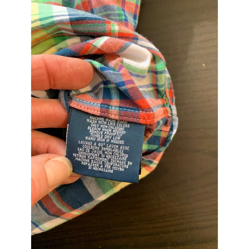 Ralph Lauren Kids Multi Color Plaid Button Down Shirt 4 4T Preppy‎ Long Sleeve